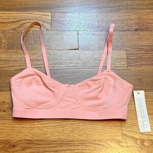 Colsie Womens XS Pink Jade Pullover Lounge Bra Casual Comfy Bralette Cotton New